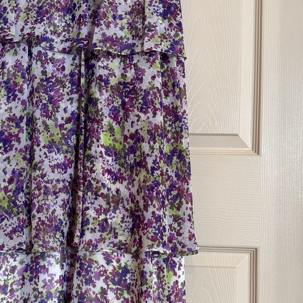 Aidan by Aidan Mattox purple and green Floral Maxi Dress- - Picture 10 of 16
